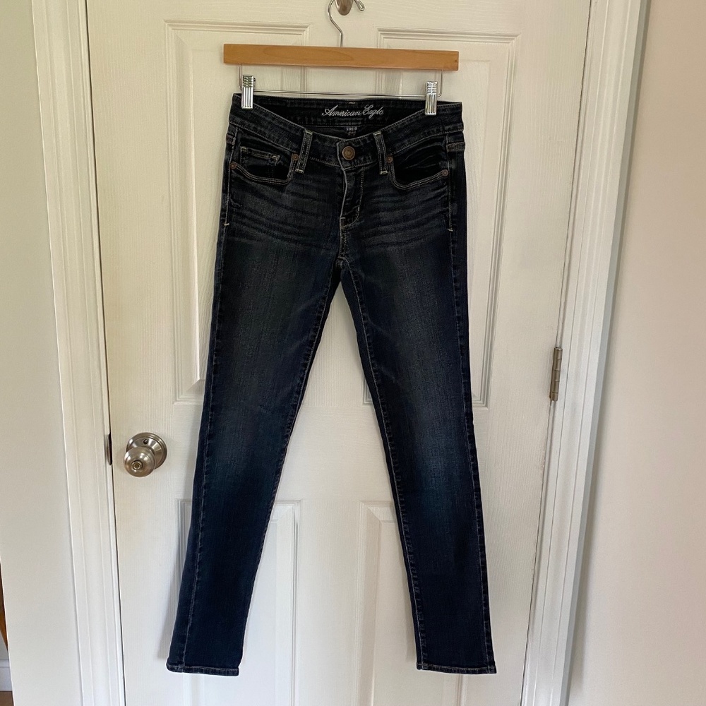 American Eagle Stretch Womans Skinny Jeans Size 4 Low Rise